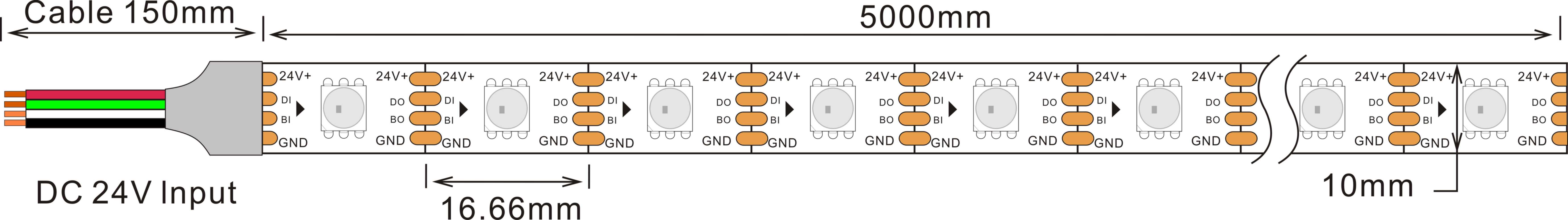 LM5050-WN60-5-12V-10MM-2815B