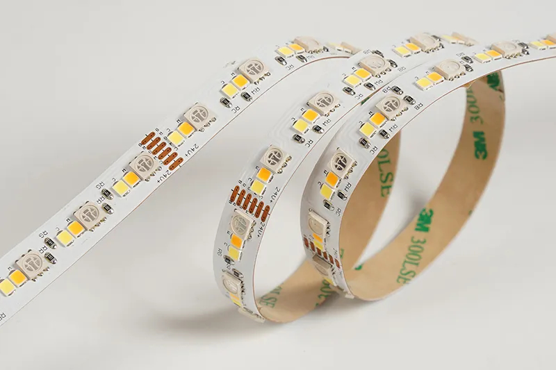 5050+2835 180leds/m RGB+W+WW 24V 12MM