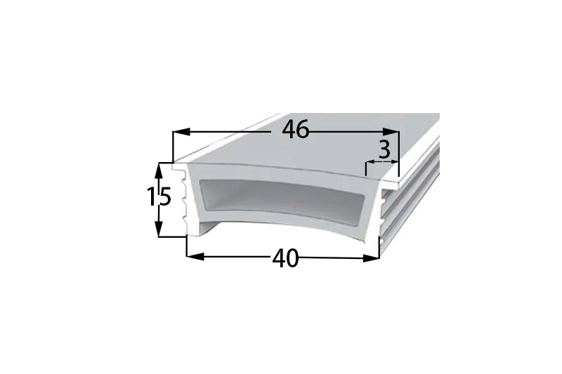 40*15 Silicone Neon Tube Flex Strip LWTG4015-1
