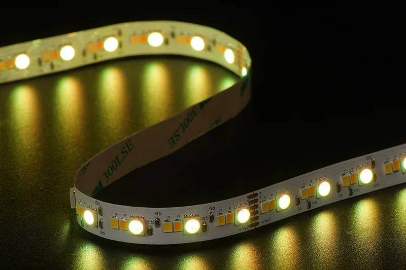 5050+2835 180leds/m RGB+W+WW 24V 12MM