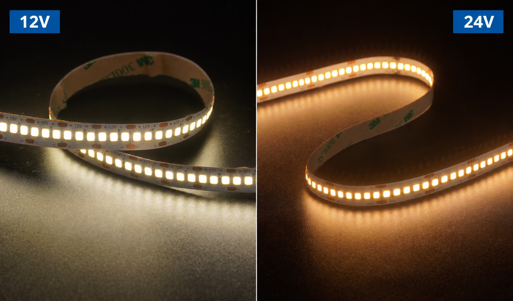 12V vs 24V LED Strip Lights: How to Choose for Commercial Projects